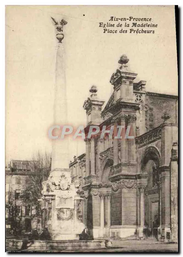 Aix-en-Provence — Kirche der Madeleine, Place des Précheurs - Vorderseite
