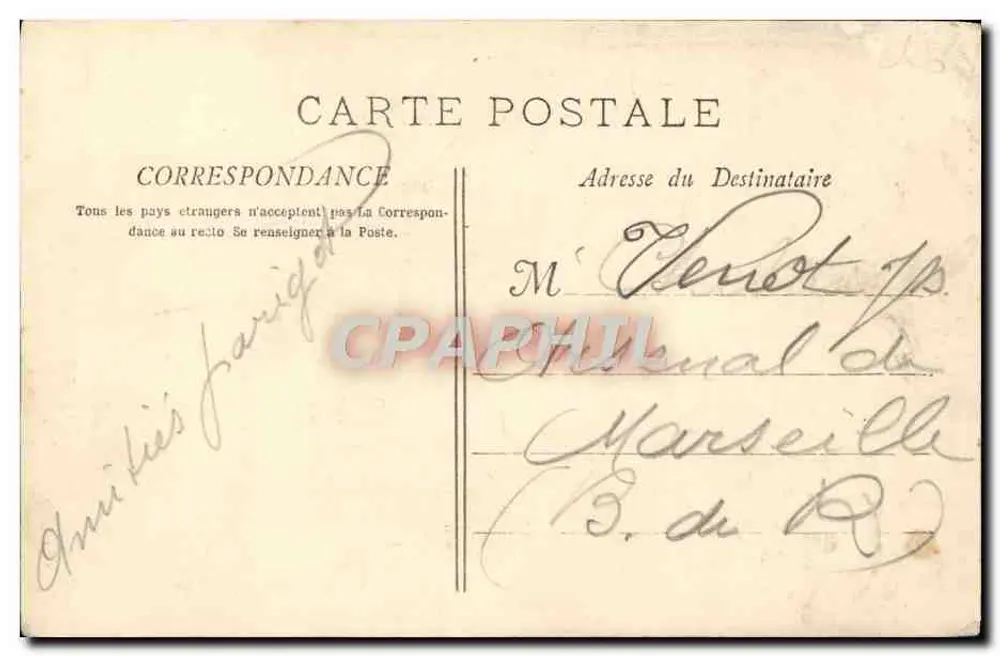 Aix-en-Provence — Fontaine Chartre und Kirche der Magdalene — Collection Jaussaud - Rückseite