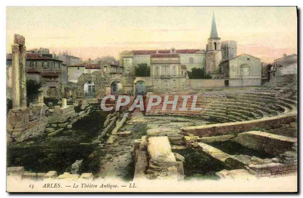 Arles — O Teatro Antigo — LL. — L’Imprimerie Nouvelle Photographique, Paris - Frente