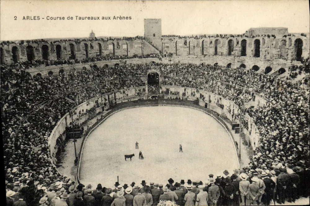 Arles - Corrida di toreri nelle Arène — edizione non identificata, n°2 - Recto