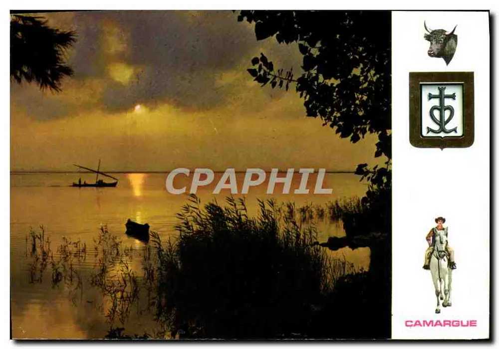 Lago al crepúsculo — Camargue — Edición Piqué - Anverso