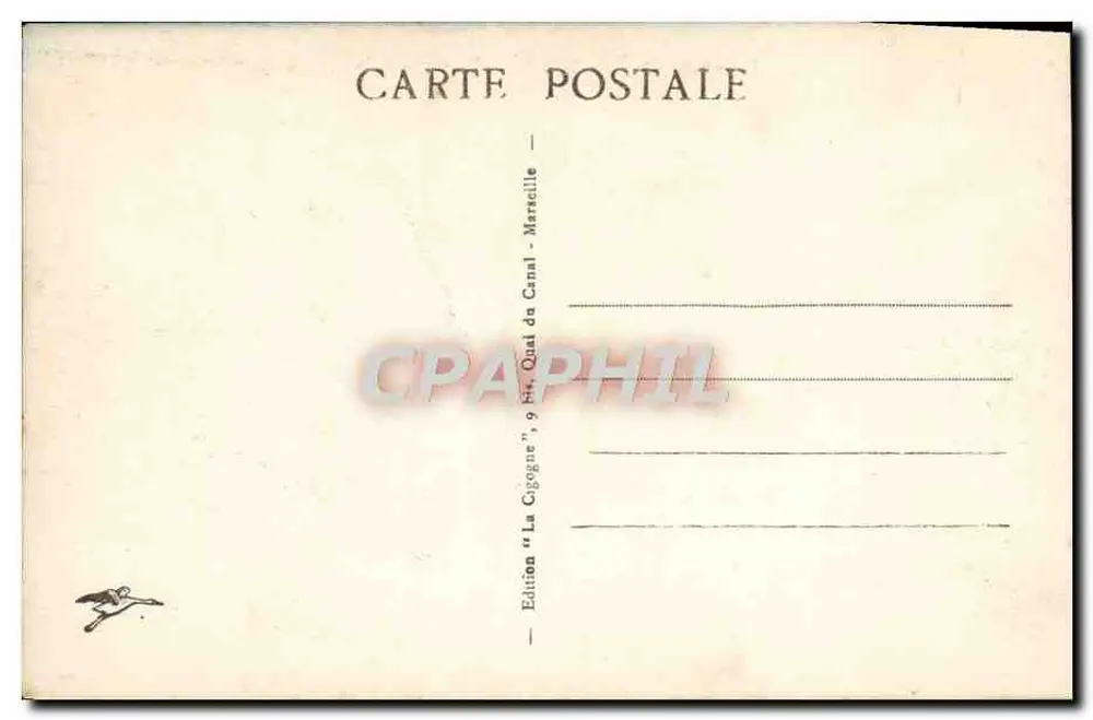 Campo de Carpiagne — Vista geral — Edição "La Cigogne", 9 bis Quai du Canal, Marselha - Verso