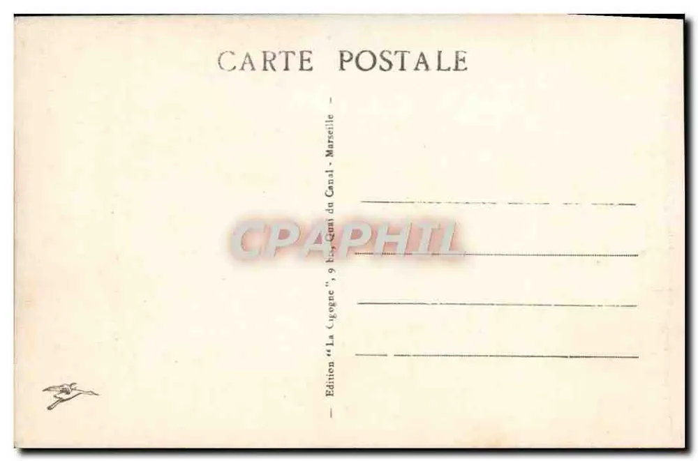 Campo de Carpiagne — Vista geral dos barracões — Edição 'La Cigogne', Marselha - Verso