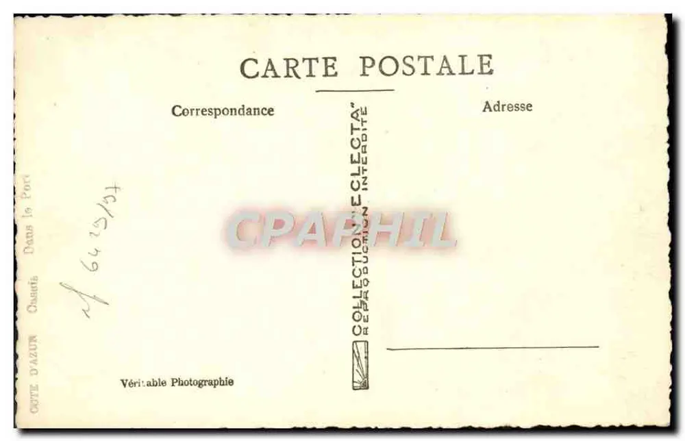 Porto de Casablanca — pescadores e barcos — Véritable Photographie - Verso