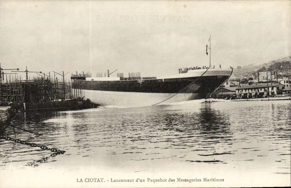 La Ciotat - Start eines Schiffs der Messageries Maritimes - Vorderseite