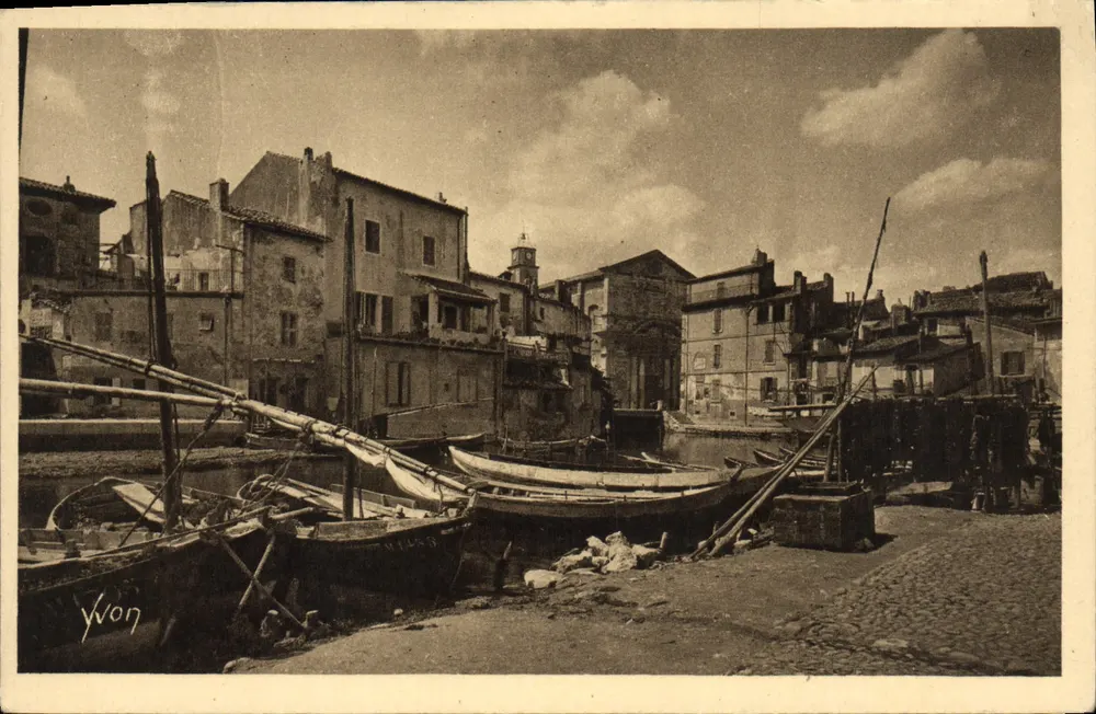 Les Martigues (B.-du-R.) — Flusslandschaft mit Booten — Yvon - Vorderseite