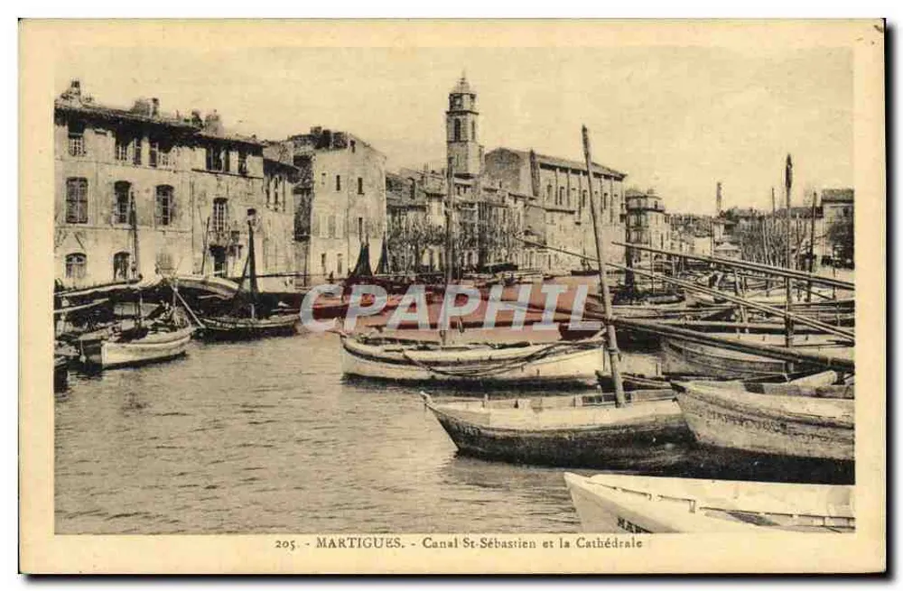 Martigues - Kanal Saint-Sébastien und die Kathedrale — Éditions La Cigoyne, n° 205 - Vorderseite