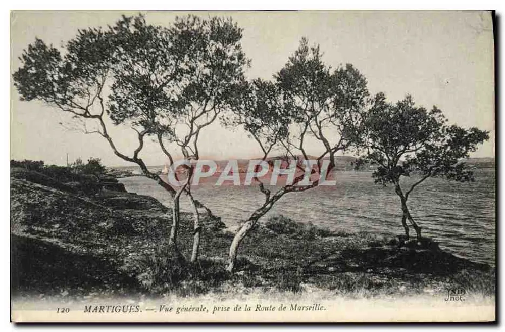 Martigues — Allgemeiner Blick, vom Weg nach Marseille genommen — Jhot, Nr. 120 - Vorderseite