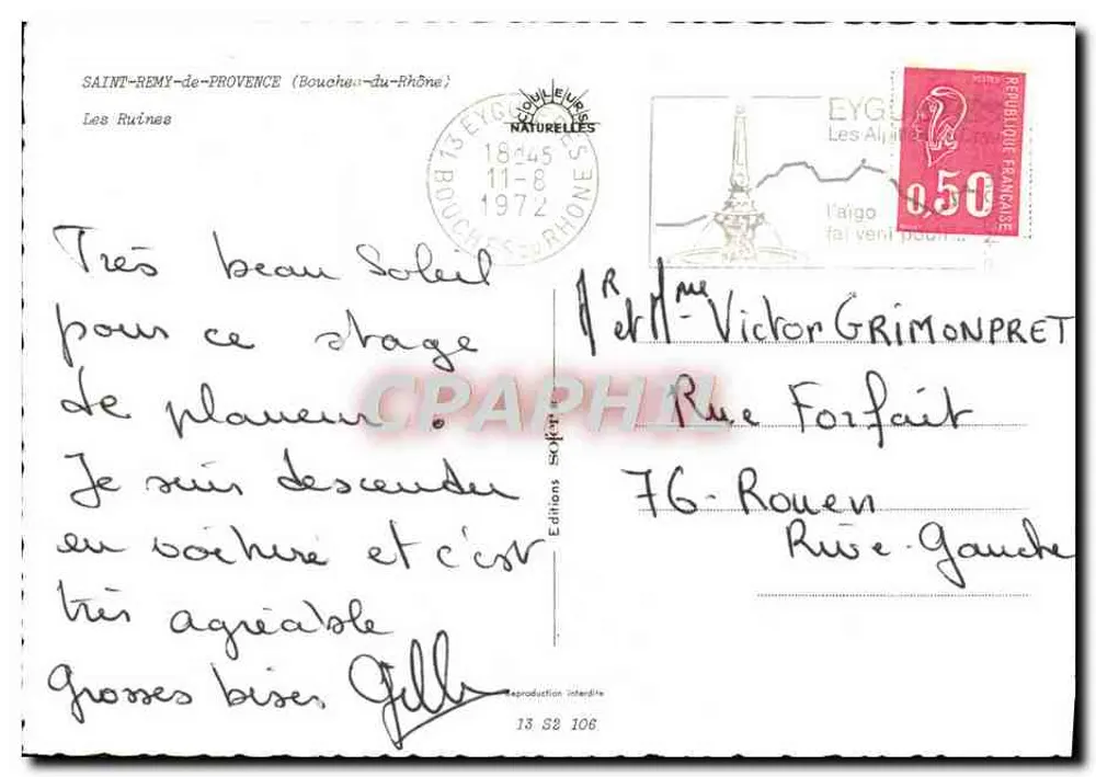 As Ruínas — Saint-Rémy-de-Provence (Bouches-du-Rhône) — Edições Naturelles - Verso
