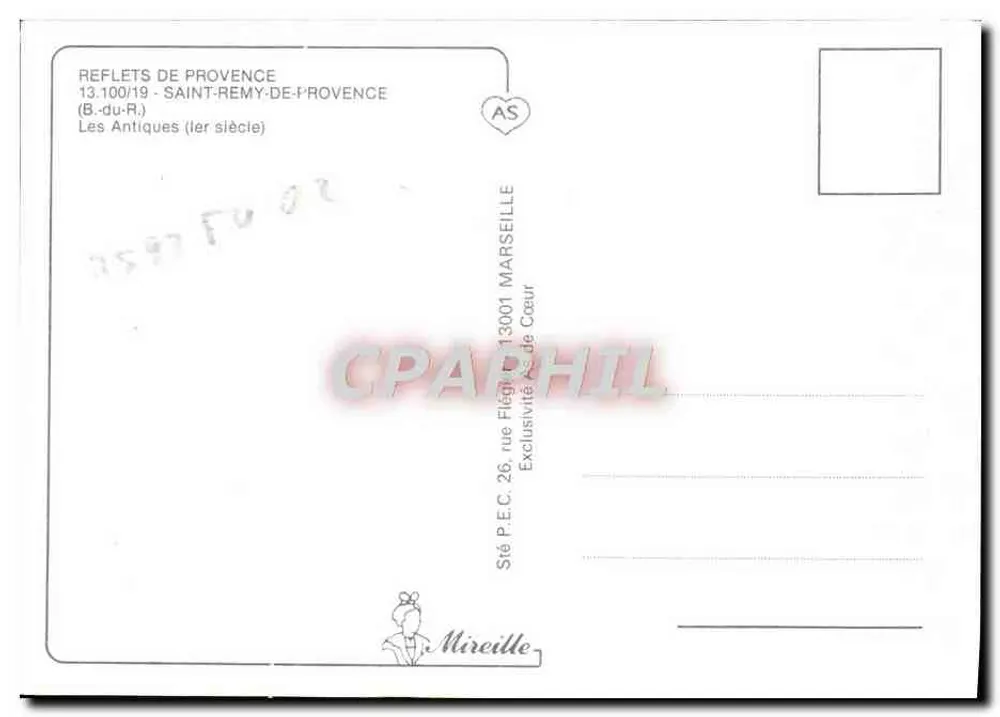 Saint-Rémy-de-Provence — As Antiguidades (1º século) — Sté P.E.C. Marseille - Verso