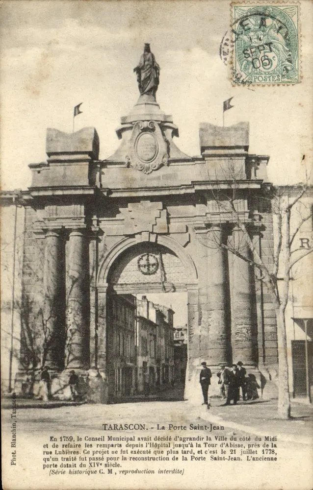 Tarascon — A Porta São João — Fot. Blanchin, Tursen - Frente