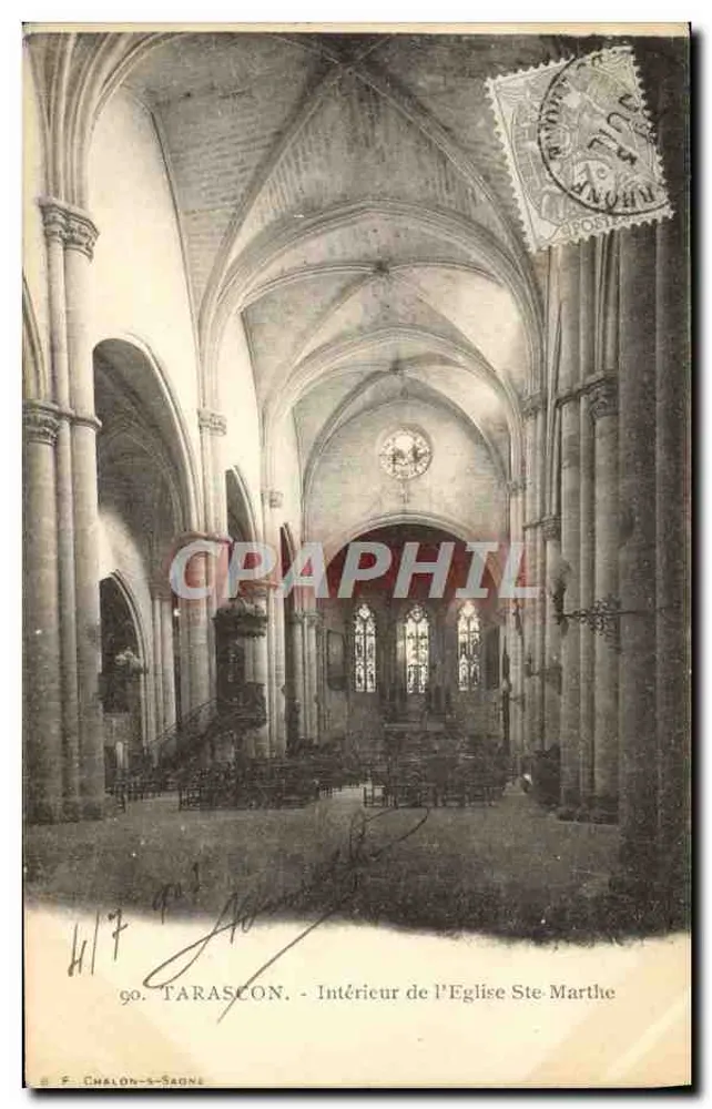 Tarascon - Interior da Igreja de Santa-Martha — F. Chalon-s-Saône, n° 50 - Frente