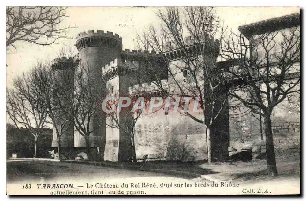 Tarascon — Schloss des Königs René, am Ufer des Rhônes gelegen, derzeit Gefängnis — Coll. L.A. - Vorderseite