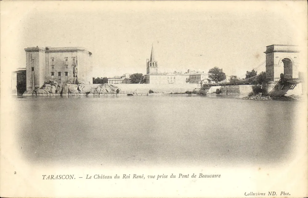 Tarascon — Schloss des Königs René, Ansicht vom Pont de Beaucaire — Sammlung ND. Phot. - Vorderseite