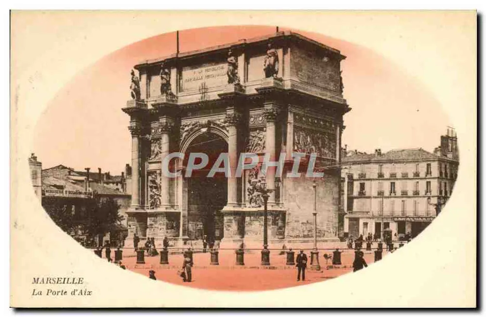 Marselha — A Porta de Aix — editor não identificado - Frente
