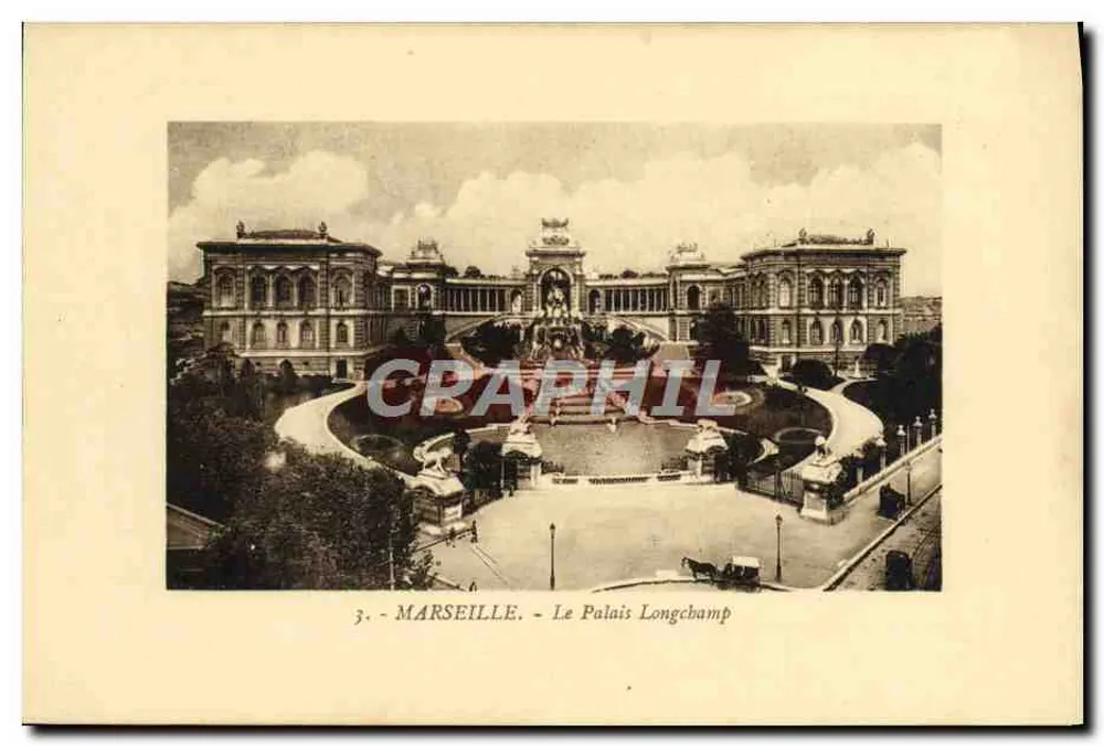 Marseille - O Palácio Longchamp — Costa, Marseille - Frente