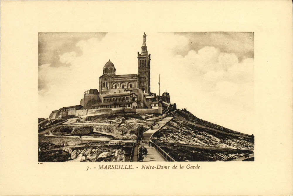 Marseille - Notre-Dame de la Garde — vista panorâmica — Costa, Marseille - Frente