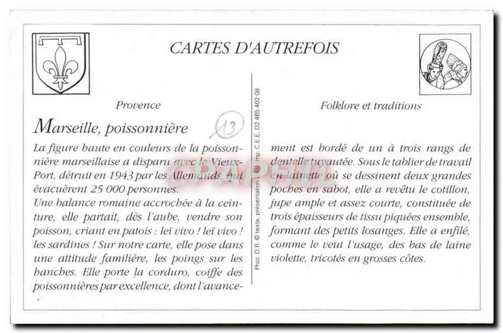 Marselha - Uma Pescadora - Fot. Lacou Marselha - n°372 - Verso