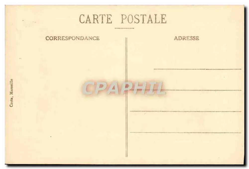 Marselha - Fonte Cantlini — editor Costa, Marselha, n° 10 - Verso