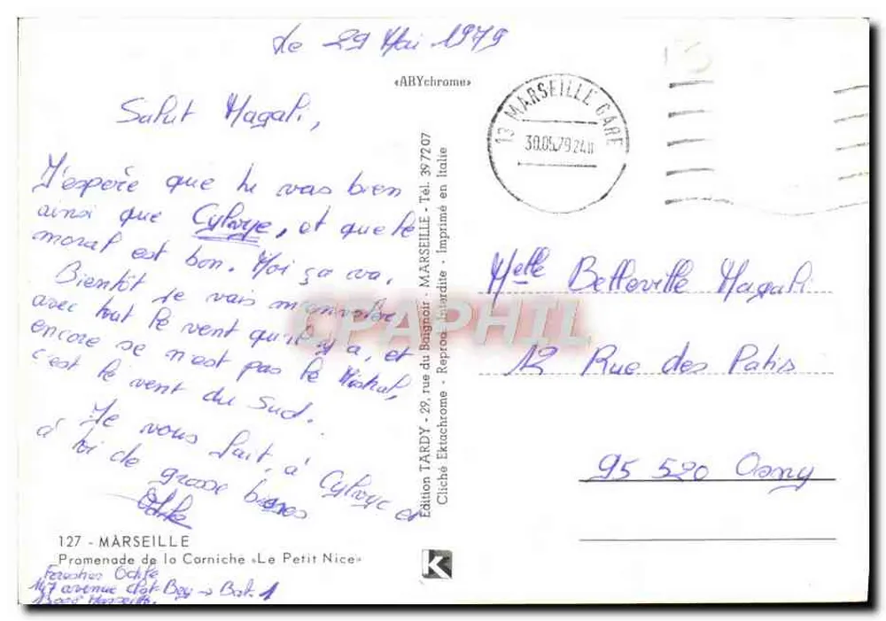 PROMENADE DE LA CORNICHE — O Pequeno Nice — Edição TARDY - Verso