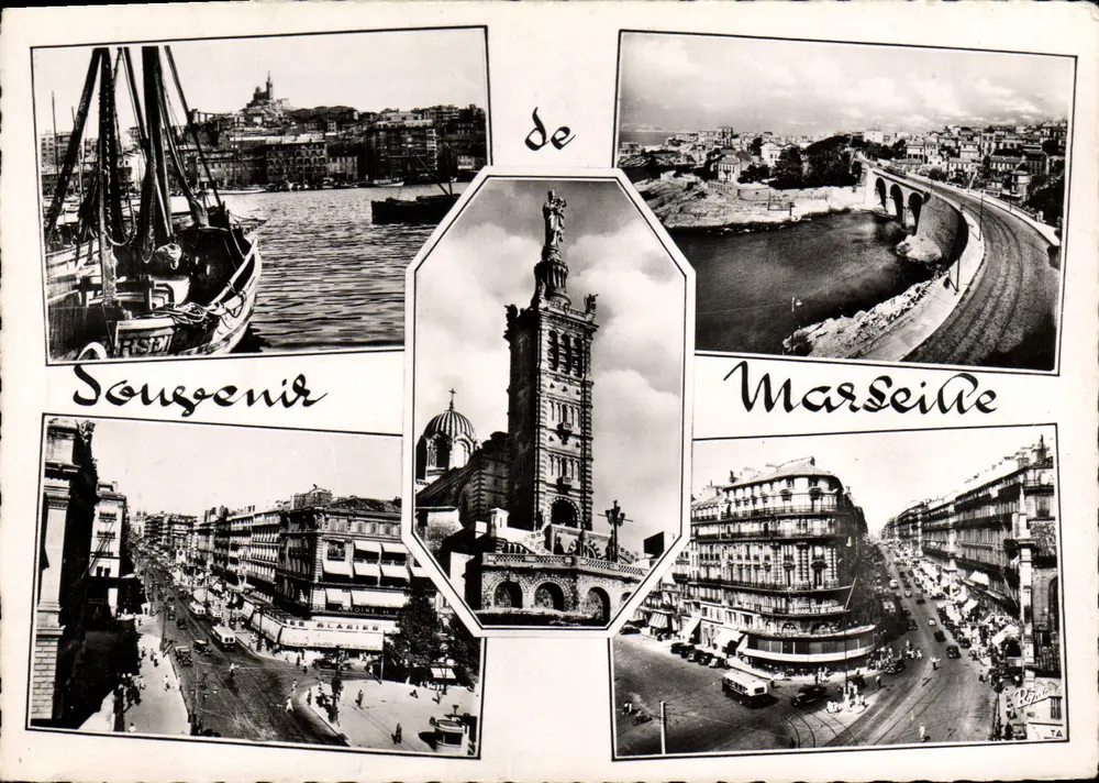 Marinha e cidade — Lembrete de Marselha — Éditions de France - Frente