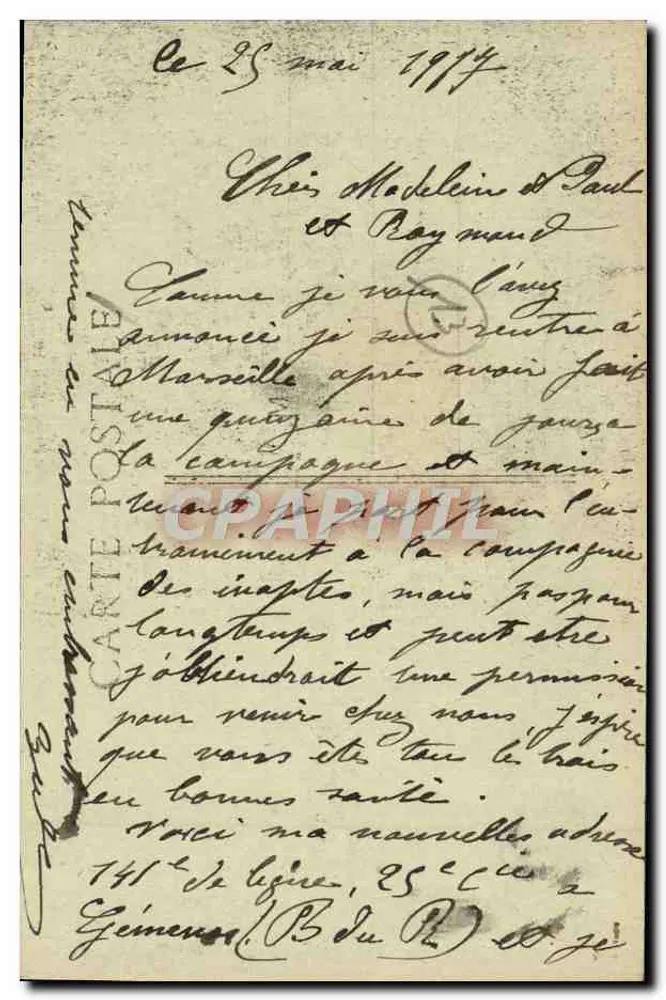 Marselha - Fontaine Cantini - L.R. - Verso