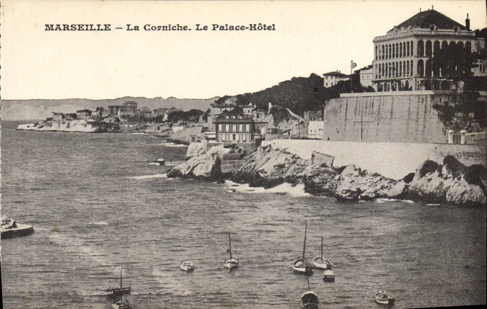 Marseille — A Corniche. O Palace-Hôtel - Frente