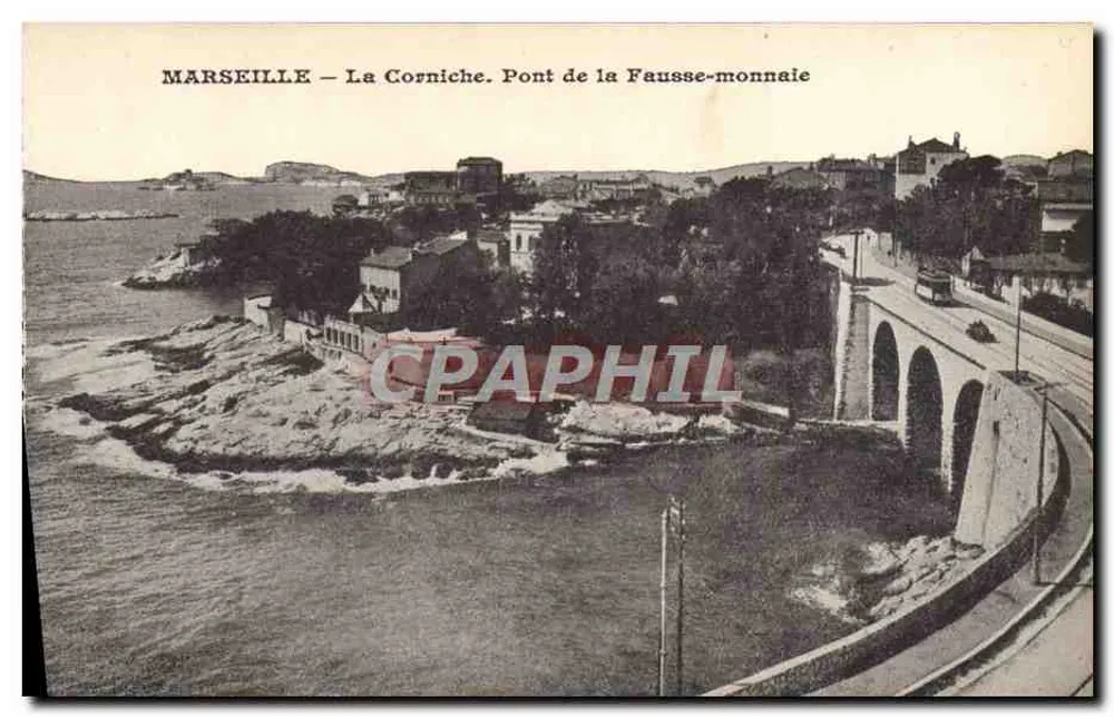Marseille — Die Corniche. Brücke der Falschen Münze - Vorderseite