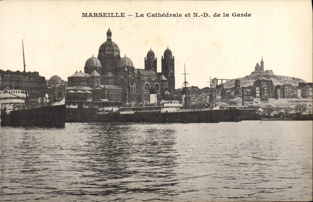 Marseille — Die Kathedrale und Notre-Dame de la Garde — Verlag: C. P. A. MAD - Vorderseite