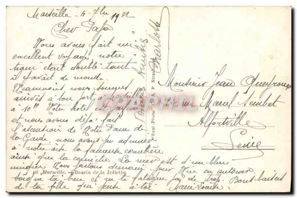 Port de Marseille — Bassin de la Joliette — éditeur L'AD - Verso