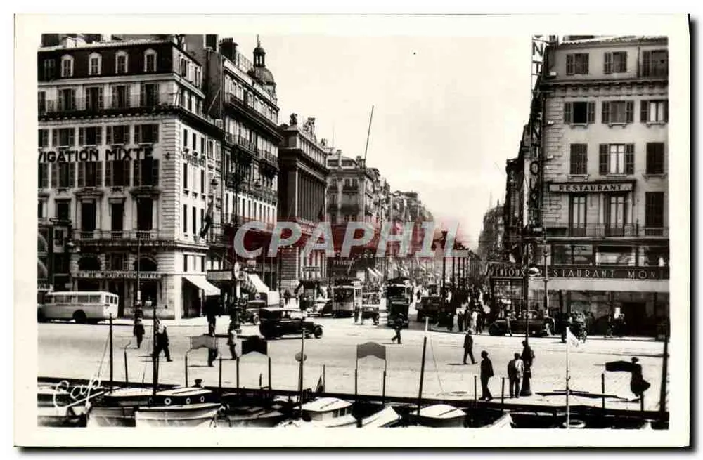 Der Quai der Belgier und die Canebière — Marseille — Verlag C.A.P. Paris, Nr. 100 - Vorderseite