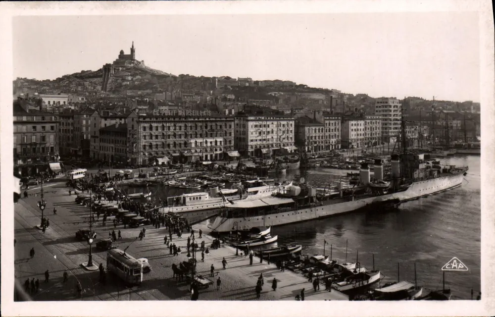 Ausblick auf den alten Hafen von Marseille — Verlag C.A.P. — Nr. 140 - Vorderseite