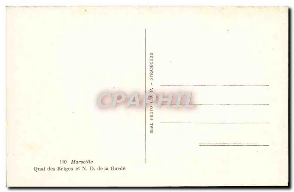 Ausblick auf den alten Hafen von Marseille — Verlag C.A.P. — Nr. 140 - Rückseite