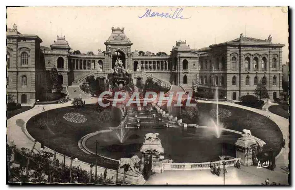 Plac Republiki — Fontanna Pałacu Longchamp — Wydawnictwo Tardy - Awers