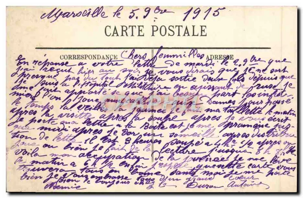 Marseille — Fontaine des Danaïdes und Église des Réformés — L.L. n°302 - Rückseite