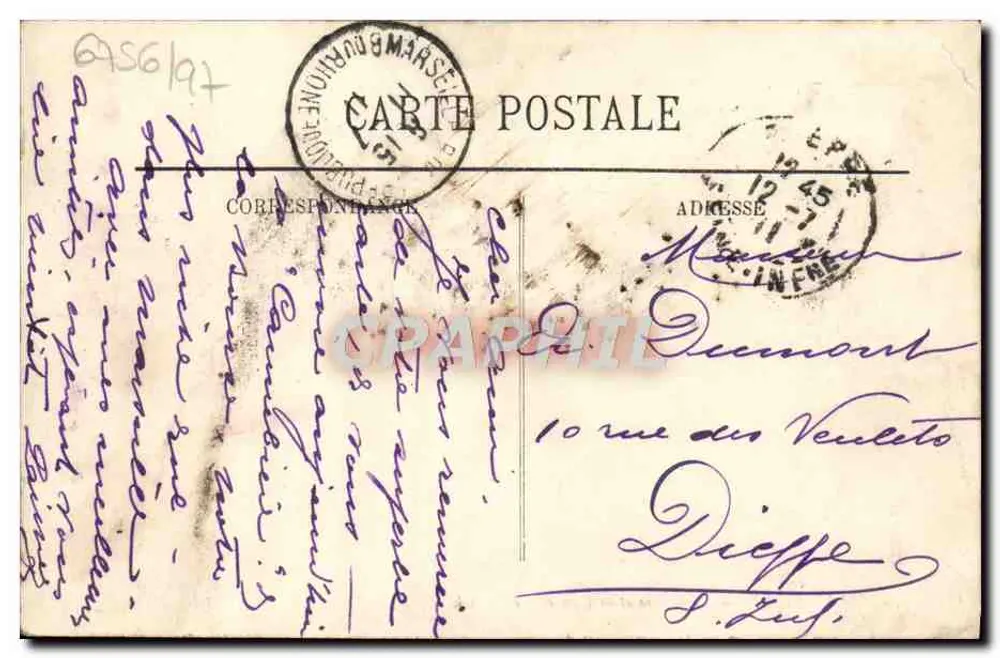 Marseille — A Bolsa e a Cannebière — LL. n°46 - Verso