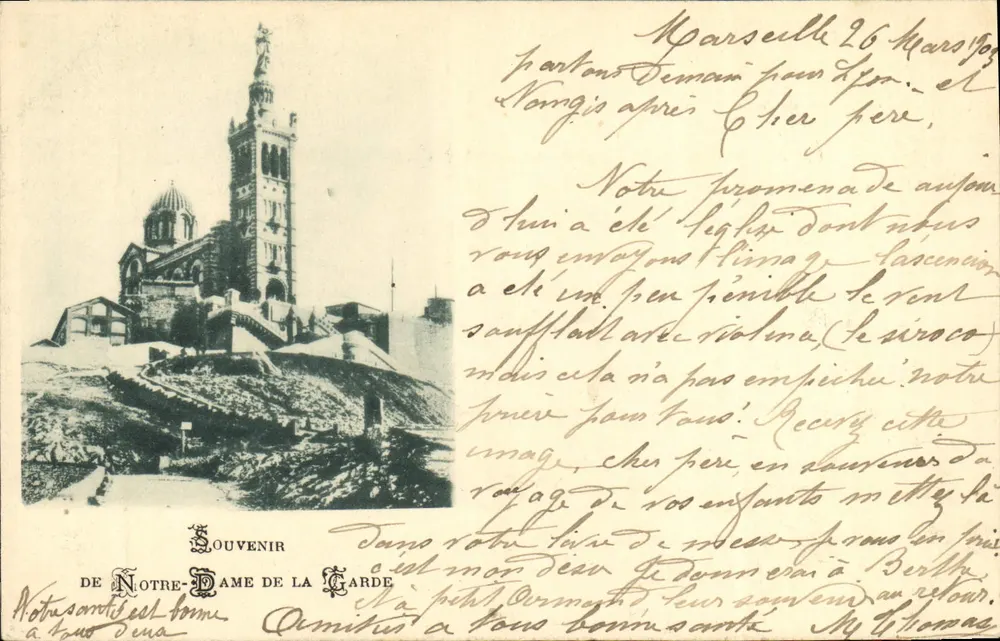 Notre-Dame de la Garde — Erinnerung — Verlag unbekannt, Seriennummer nicht sichtbar - Vorderseite