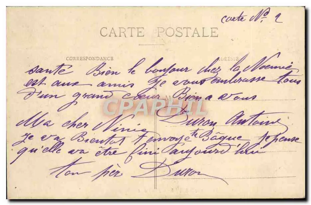 Marselha — Hotel de Ville — Editor EL, n° 28 - Verso