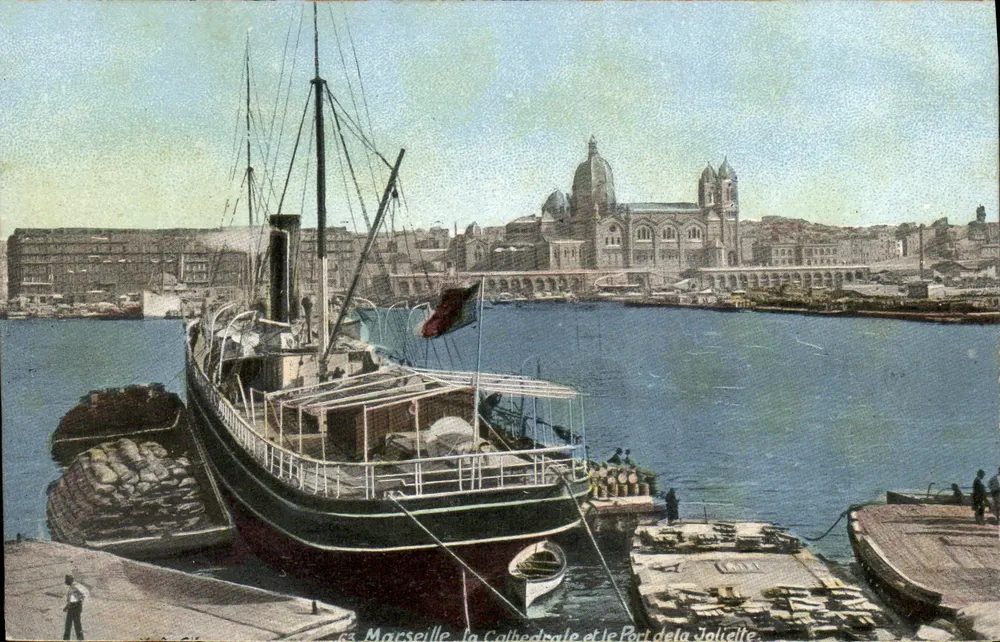 Marseille, die Kathedrale und der Hafen von Joliette — Verlag L.Y. & Cie, Nr. 63 - Vorderseite