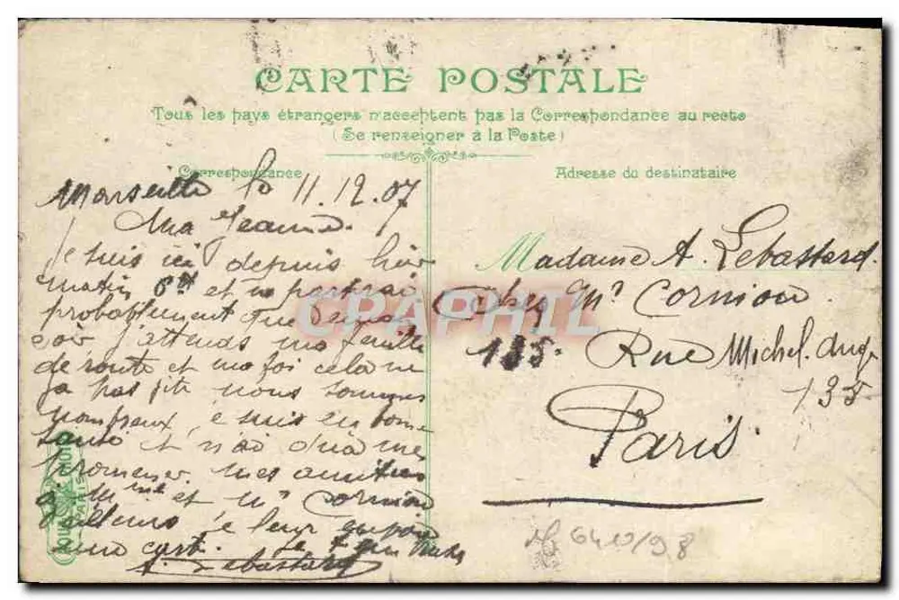 Marseille — La rue Noailles — éditeur L.V. & Cie, n° 1666 - Verso