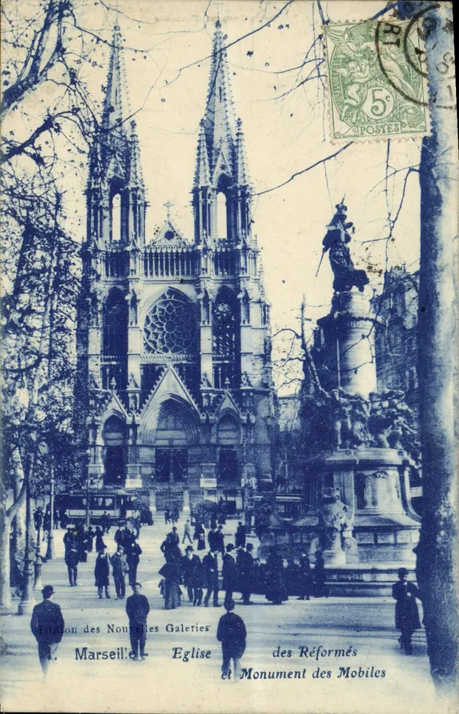 Kirche und Denkmal der Reformierten — Ausgabe der Nouvelles Galeries, Marseille - Vorderseite