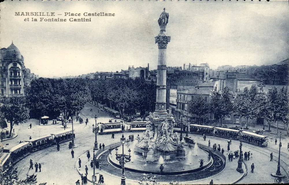 Marseille — Place Castellane und die Fontaine Cantini — Seriennummer 643013x - Vorderseite