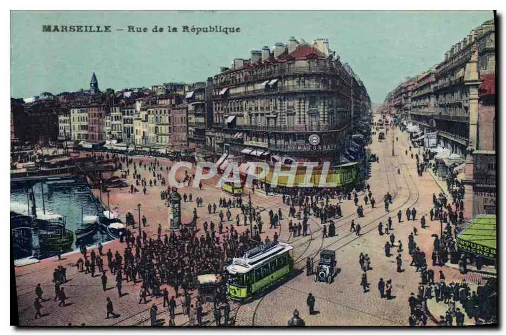 MARSEILLE — Rue de la République — Editor Matographe - Frente