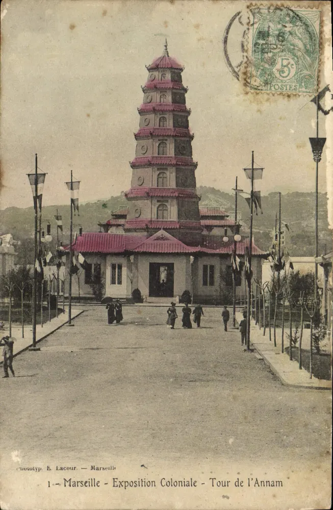 Marselha - Exposição Colonial - Torre da Anam - Frente