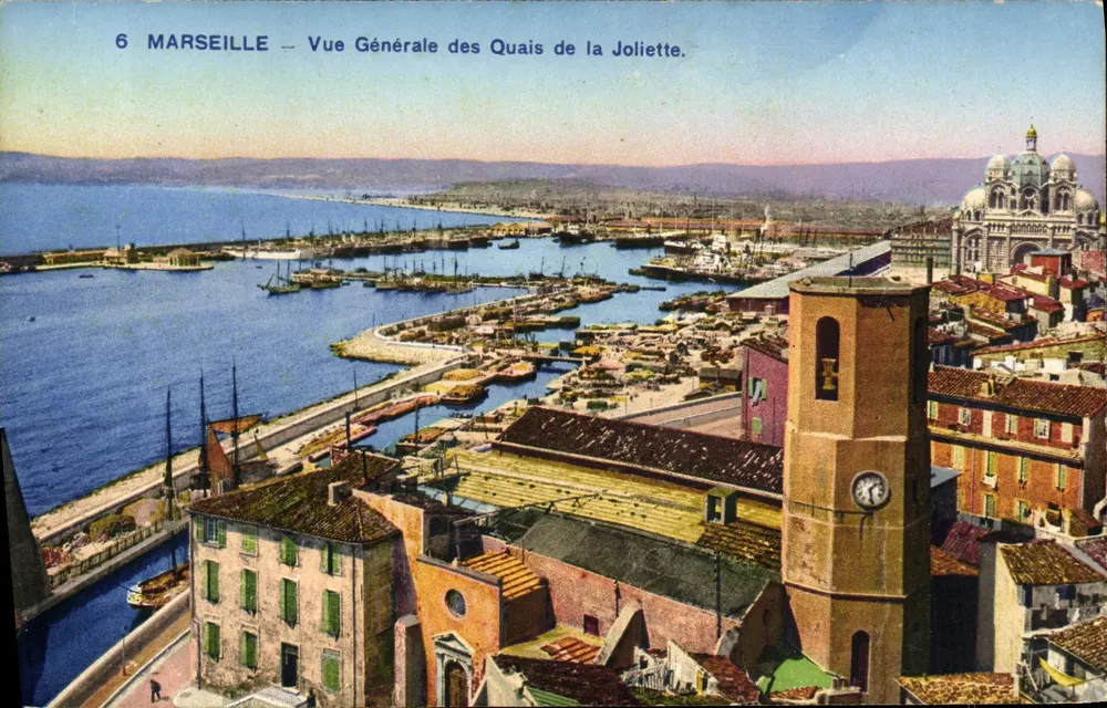 Marseille — Allgemeiner Blick auf die Quais de la Joliette — Photochromie A.D.I.A. (BROCH) Nice (A.M.) - Vorderseite