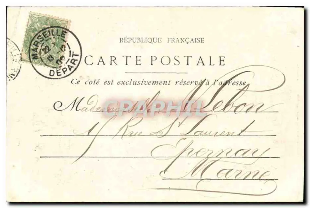 Marseille - Justitiepaleis — Foto studio Baudouin, n°12 - Achterkant