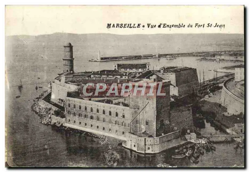 Marselha — Vista geral do Forte St Jean — editor não visível - Frente