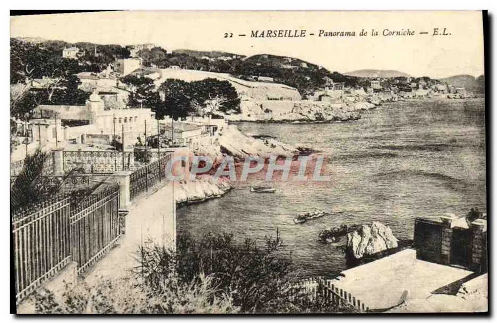Marseille - Panorama da Corniche — E.L. - Frente