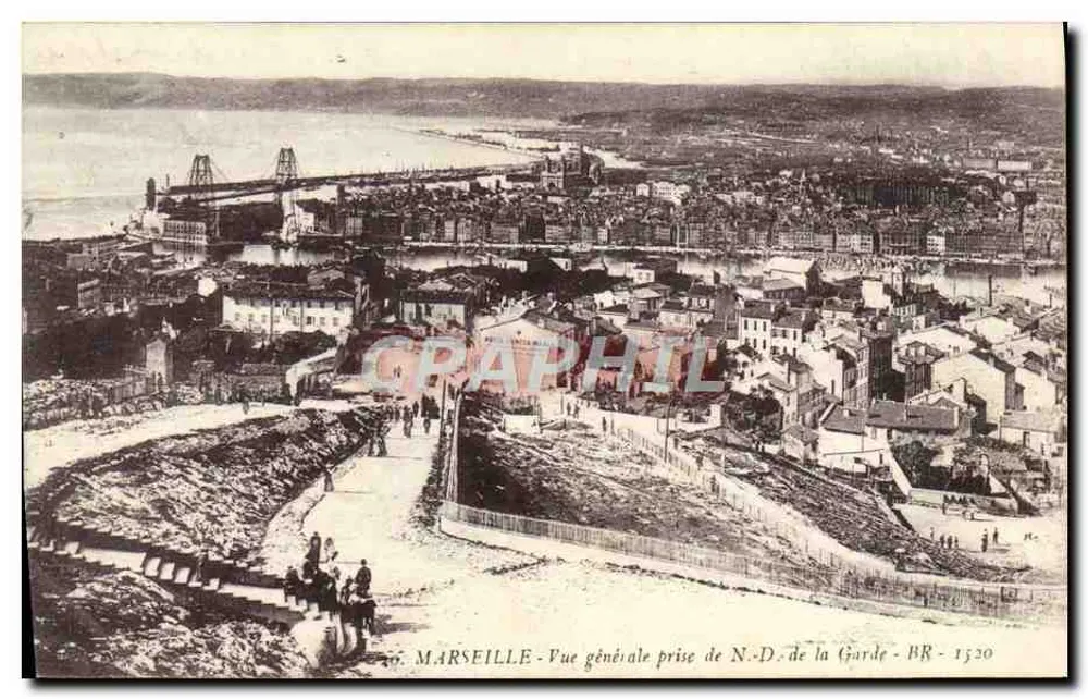 Marseille - Allgemeiner Blick von N.-D. de la Garde - BR - 1320 - Vorderseite