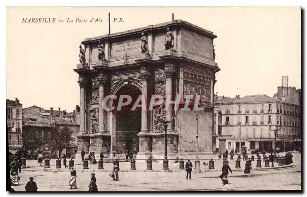 Marselha — A Porta de Aix — P.B. - Frente